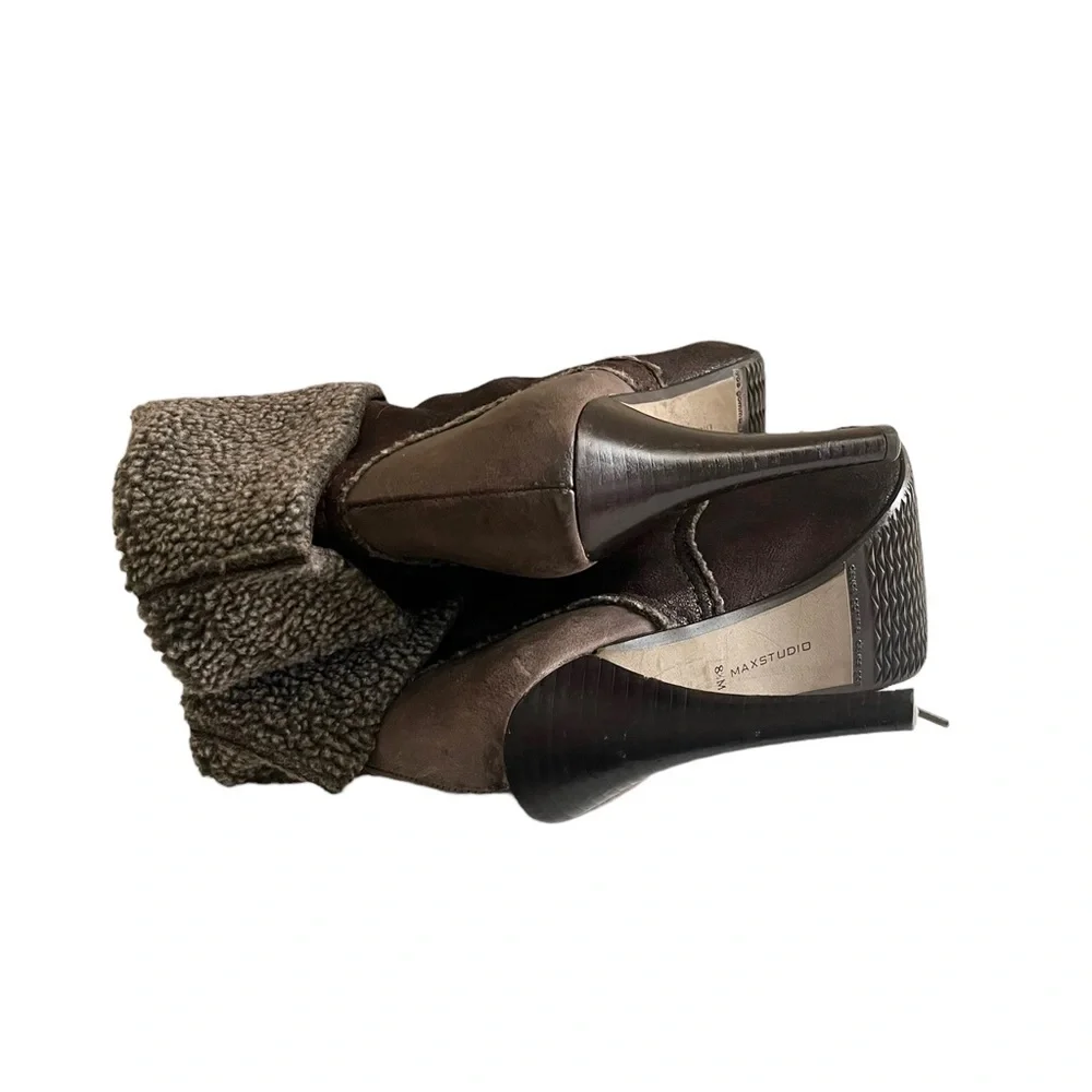 Max Studio Shearling Lace up Boots - Picture 8 of 15
